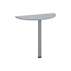 BJD 2 - 81 přístavba jednací, kovová podnož stříbrná, síla desky 25 mm, široká 800 mm, šedá